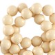 Acrylic beads 6mm round Shiny Dark beige